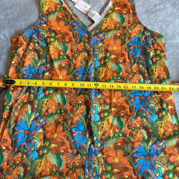 NWT LUCY & YAK Finn - V-Neck Cotton & Linen Jumpsuit Aloha Print Size UK14 US10 - Picture 12 of 16